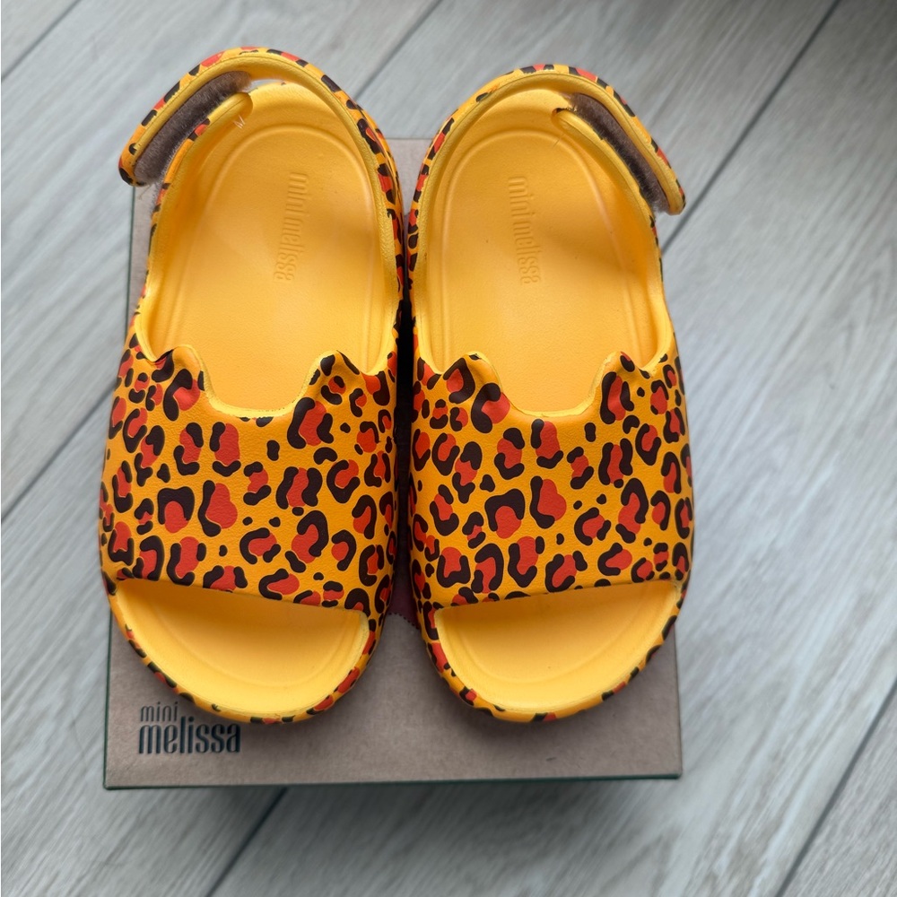 Mini Melissa Kids Sandals - Orange Leopard Print